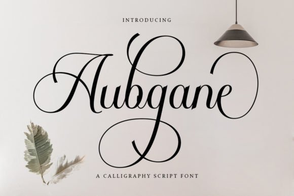 Aubgane: A Script Font with Romantic Elegance