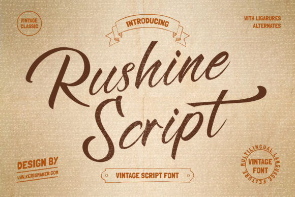 Exploring Rushine: The Vintage Calligraphy Brush Script Font
