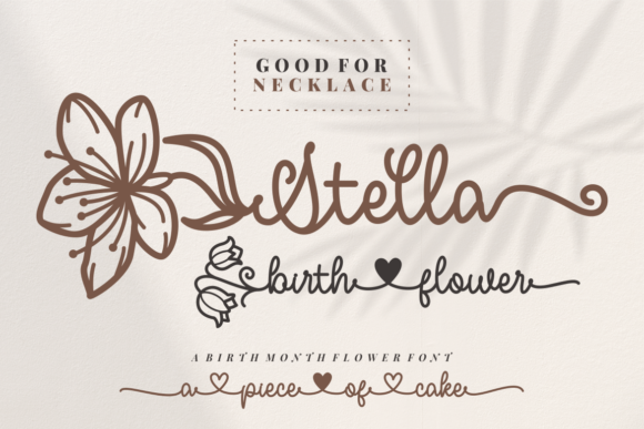 Stella Birth Flower: A Vintage Script Font for Elegant Designs