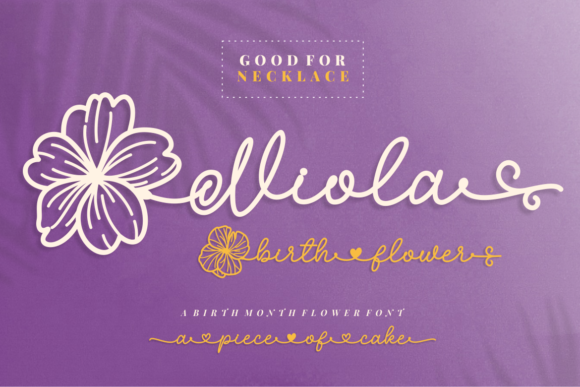Viola Birth Flower: A Script Font with Elegant Flair